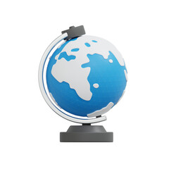 Globe icon representing the world, geography, and global connections