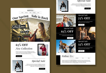 Sale Email News Letter Layout