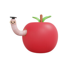 Educational apple icon, symbolizing knowledge and learning