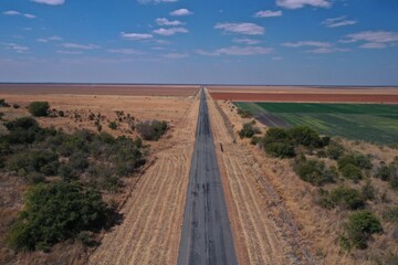 Fototapeta premium Fields of the Pandamatenga farms in Northern Botswana, Africa