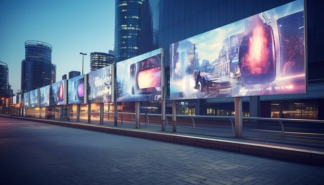 Navigating Tomorrow: The Fusion of AI Advancements and Hi-Def Digital Marketing Billboards in Futuristic Cities
