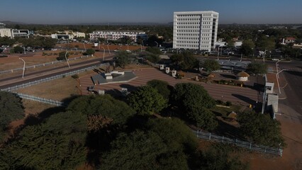 Three Chiefs Monument at the Central Business District, CBD, Gaborone, Botswana, Africa