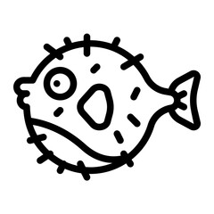 blowfish line icon © Nattapol