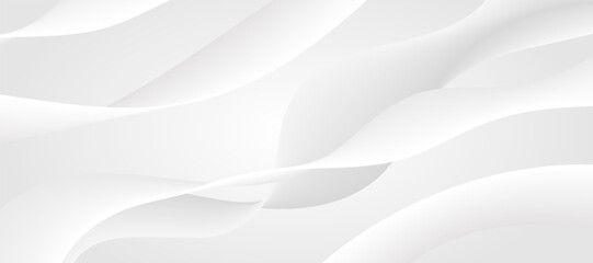 Fototapeta Elegant background design with white and grey line pattern or texture. Luxury horizontal white background for business banner, poster, backdrop, voucher, invite. Vector illustration obraz