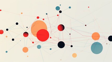 Abstract Connections: Simple lines and shapes symbolizing the interconnectedness of AI systems | generative ai