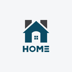 H letter  home logo design template