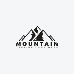 Abstract Modern Mountain logo Design