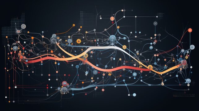 Minimal Neural Pathways: Simplified pathways illustrating the intricate neural networks of AI | generative ai