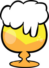 The beer in glass for drinks concept