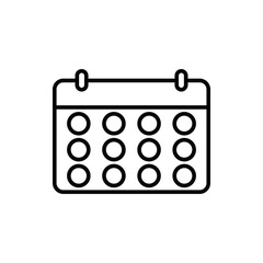 Fototapeta na wymiar Calendar line icon. Planner and Reminder sign line vector.