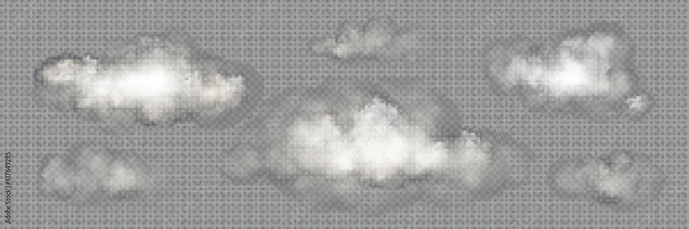 Canvas Prints transparent vector white cloud sky realistic set. fog smoke png texture isolated design. abstract cl