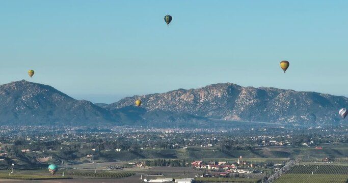 Hot Air Balloons Temecula Aerial