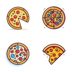 set of pizza