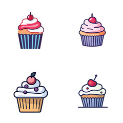 set of cupcakes