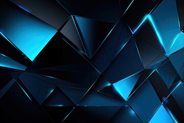 Black blue abstract background for design, Geometric shapes, Color gradient