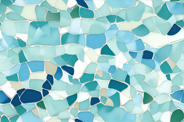Obraz na płótnie Canvas Seamless mosaic texture. Watercolor geometric pattern. Stained glass effect. Generative AI illustration