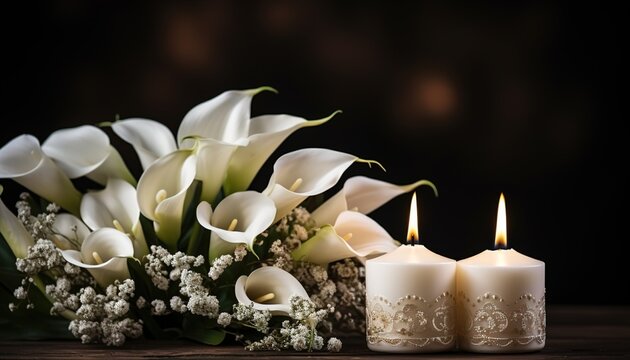 Candles and Calla Lilies: A Somber Symbol of Remembrance