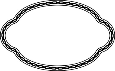 Rectangle shape Chain round frame Chain let design texture decorative vintage frames silhouette black ornamental label frames banners vector retro badges elements symbols ornate ribbon borders isolate