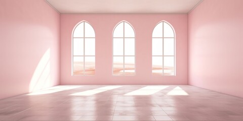 Window sun light shadow copy space blurred background, AI Generateand