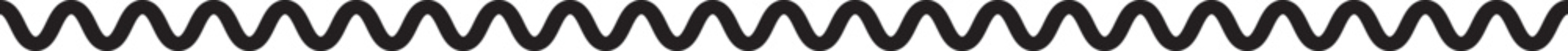 Wavy line horizontal divider outline minimalist line art 