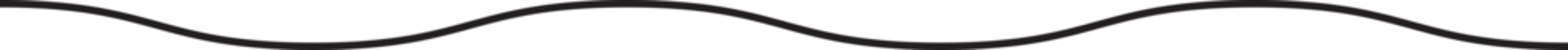 Wavy line horizontal divider outline minimalist line art 