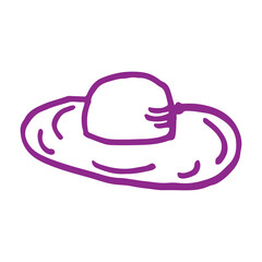 hat with a bow hand drawn element