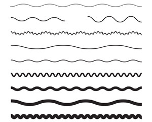 Wavy line divider outline minimalist line art collection