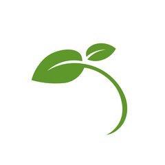 Green leaf ecology nature element vector icon. Leaf icon.