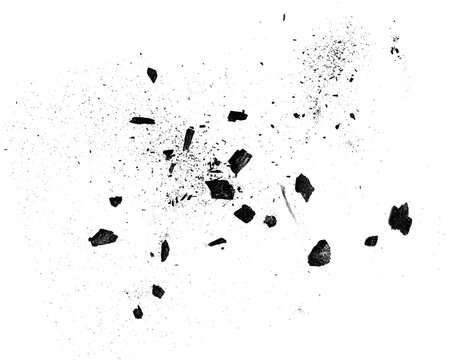 abstract explosion particle and dust