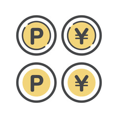 Obraz premium お金 硬貨 ポイント