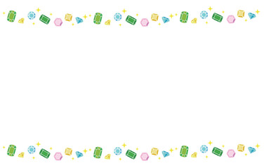 宝石の上下装飾フレーム