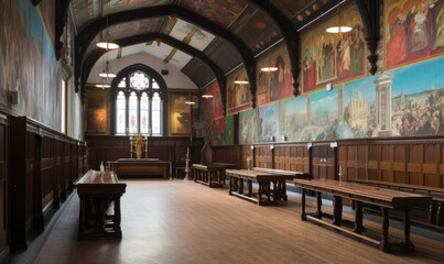 Adorning the church hall, paintings tell stories of faith Creating using generative AI tools