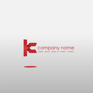 logo icon design letter K boomerang shape elegant maroon red simple symmetrical monogram futuristic modern for large companies eps 10