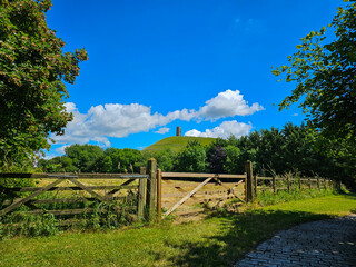 landscape with the tor Glastonbury