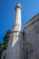Obraz premium Minaret of Hajji Alija Mosque in Pocitelj village, Bosnia and Herzegovina