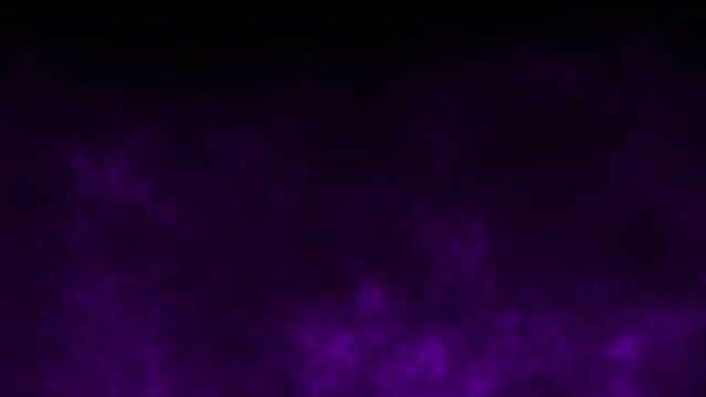 Dark horror background with purple smoke. Dramatic animation with smoke. Spooky halloween night.