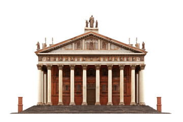 Fototapeta na wymiar europe architecture roman church isolated on white