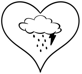 Rain in heart