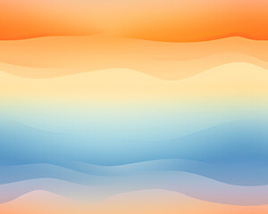 Fototapeta na wymiar abstract orange and blue seamless gradient background with waves