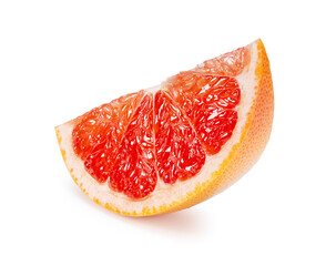 Grapefruit placed against a white background.