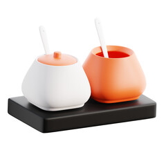 The 3D kitchen utensil illustration icon is a visual representation that shows clearly and attractively various kitchen utensils that are often used in cooking and food preparation activities.
