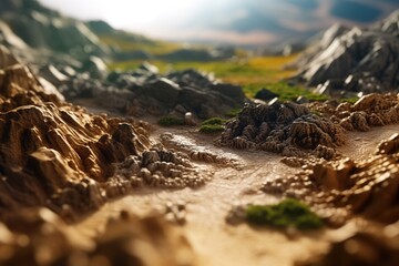 mountainous terrain. Generated by AI.