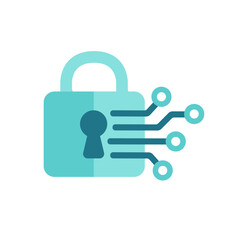 Digital key vector icon illustration