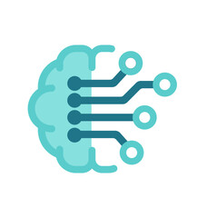 AI (Artificial Intelligence) vector icon illustration