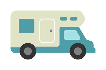 Motorhome , camping car vector icon illustration
