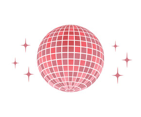 Disco ball Vector icon Disco ball Vector icon Disco ball Vector icon. Party. Dj. Night Club. Mirror glitter disco ball.