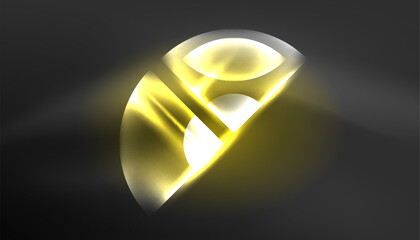 Abstract background techno neon glowing circle shapes and round elemetns with light flare effects. Hi-tech design for wallpaper, banner, background, landing page, wall art, invitation, prints, posters