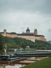 Melk Abbey general view. A Benedictine abbey above the town in Austria