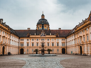 Courtyard in Melk Abbey (German: Stift Melk)