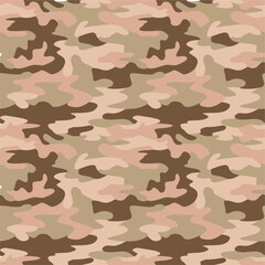 Vector seamless pattern of military camouflage. pattern for design and print. Army forest hide. Khaki green